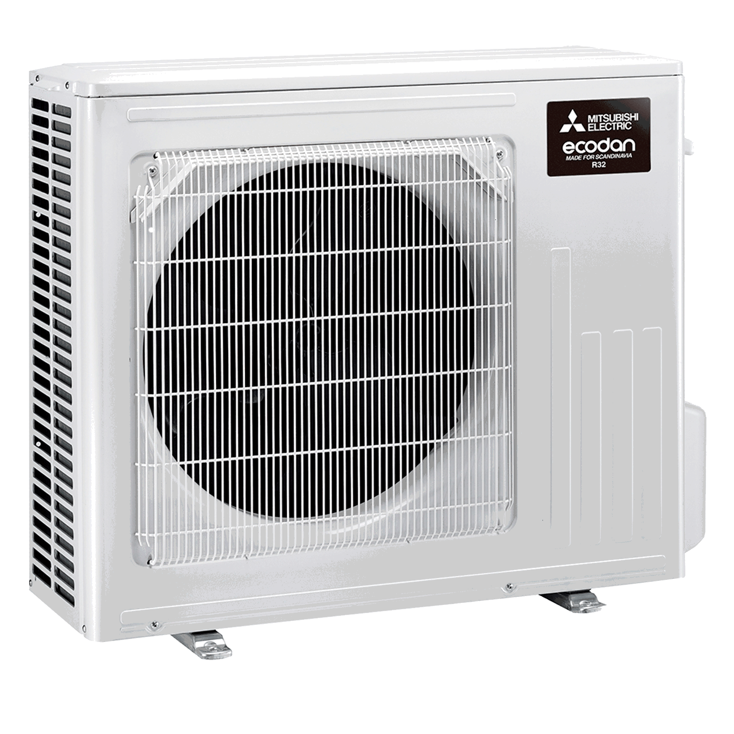 Varmepumpe utedel. Foto.