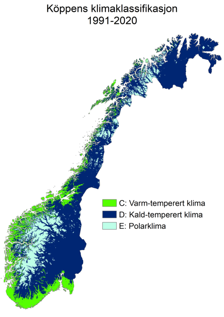 Köppens klimaklassifikasjon Norge