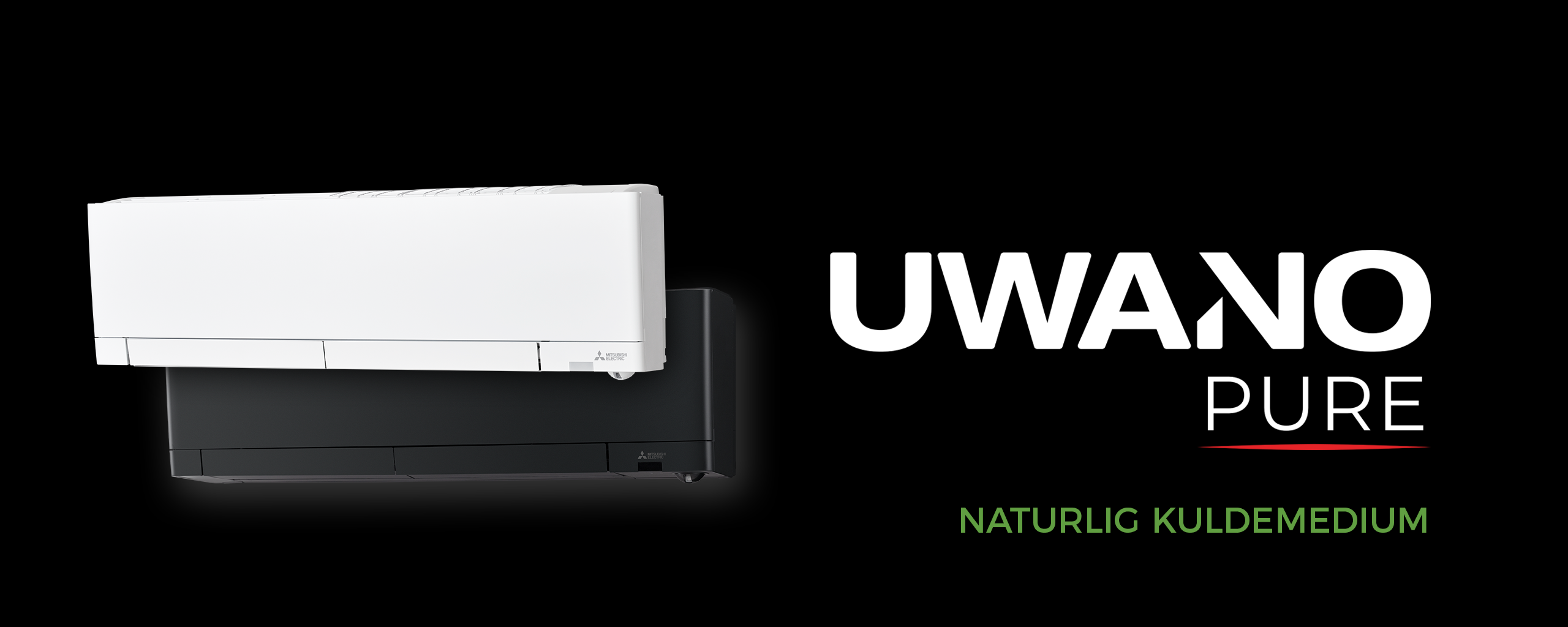 Uwano Pure innedeler og logo. Fotomontasje.